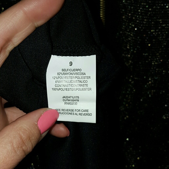 Speechless Black and Gold Mini Dress - Picture 4 of 4